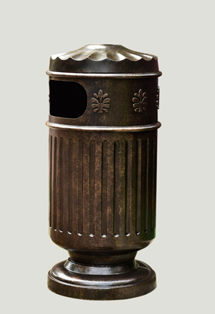 outdoor trash can