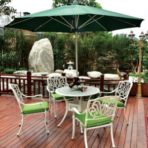 aluminium outdoor table and chairs